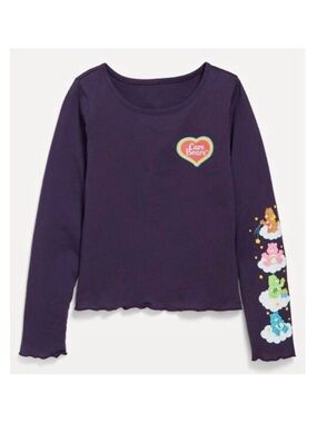 NEW! Purple Care Bears Long Sleeve Cotton T-Shirt | L (10-12)